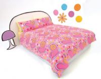 HAPPY HOUSE PINK QUEEN QUILT COVER SET CONFETTI LOVE 