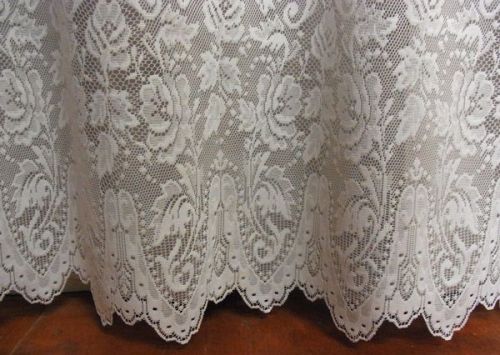 LACE CURTAINS | Floral white sheer curtains